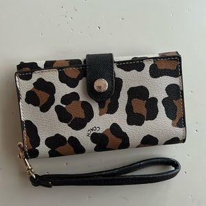 Coach Animal Print Leather Wristlet